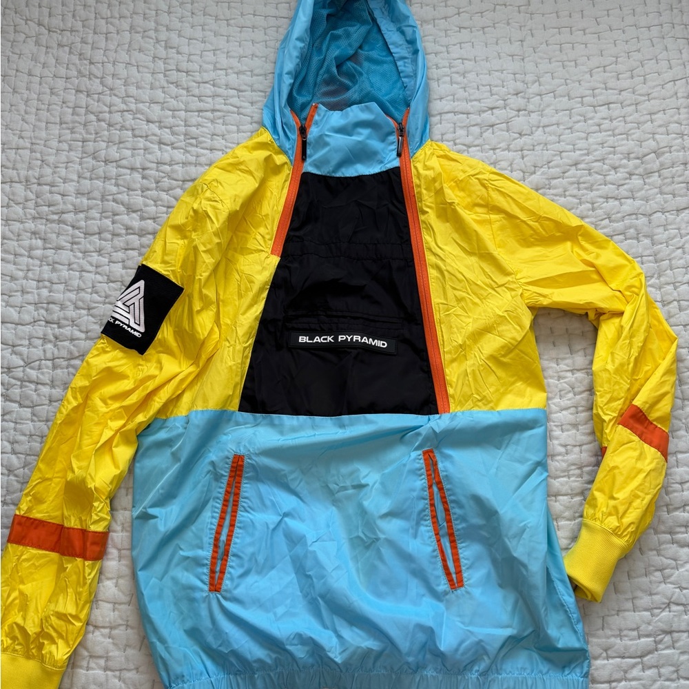 Black Pyramid Yellow and Blue Hoodie